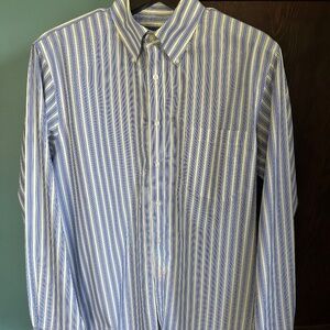 Charles Tyrwhitt Men’s Dress Shirt, Blue and Yellow Stripe